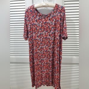 J. Jill Vibrant Floral Midi Dress